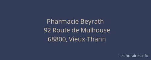 Pharmacie Beyrath