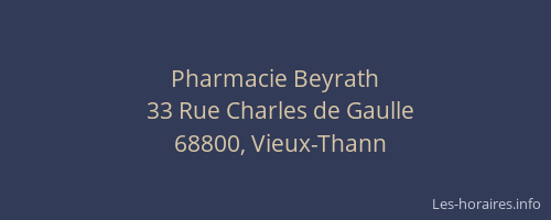 Pharmacie Beyrath