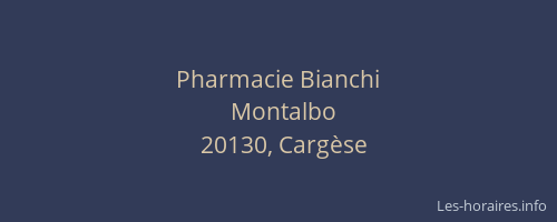 Pharmacie Bianchi