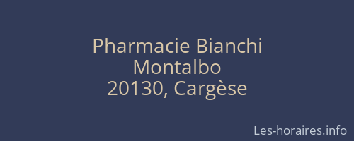 Pharmacie Bianchi