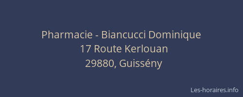 Pharmacie - Biancucci Dominique