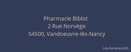 Pharmacie Biblot