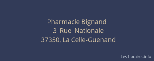Pharmacie Bignand