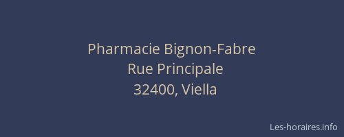 Pharmacie Bignon-Fabre