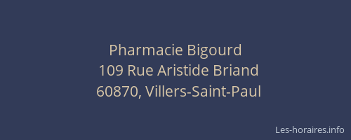 Pharmacie Bigourd