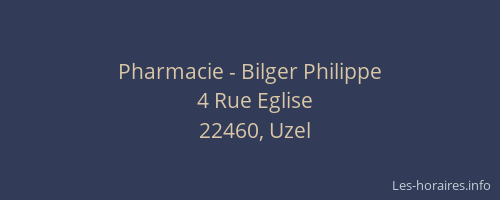 Pharmacie - Bilger Philippe
