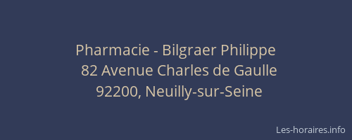 Pharmacie - Bilgraer Philippe