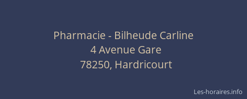 Pharmacie - Bilheude Carline