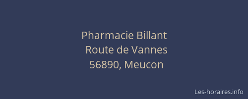 Pharmacie Billant