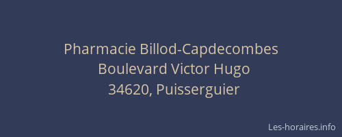 Pharmacie Billod-Capdecombes