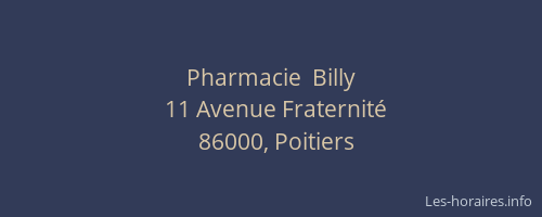 Pharmacie  Billy