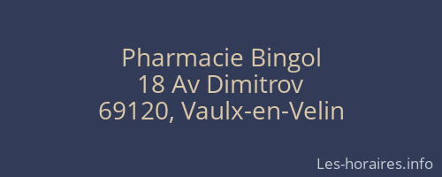 Pharmacie Bingol