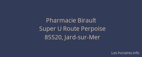 Pharmacie Birault