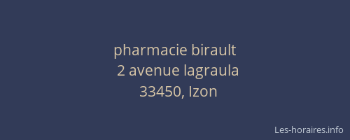 pharmacie birault