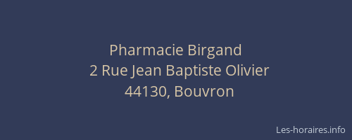 Pharmacie Birgand