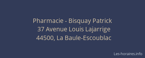 Pharmacie - Bisquay Patrick