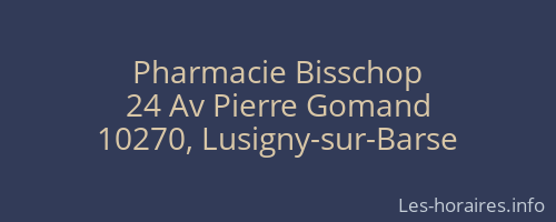 Pharmacie Bisschop