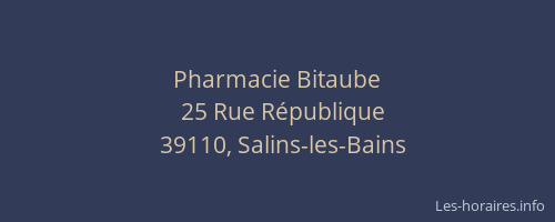 Pharmacie Bitaube