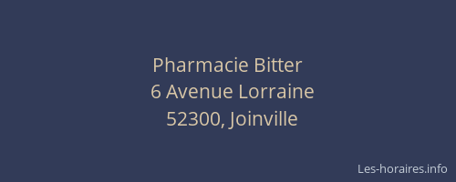 Pharmacie Bitter