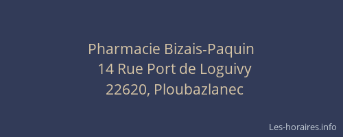 Pharmacie Bizais-Paquin