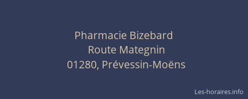 Pharmacie Bizebard