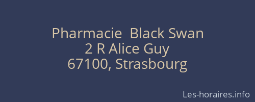 Pharmacie  Black Swan