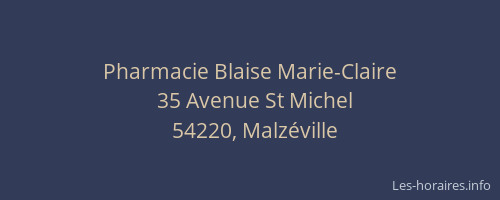 Pharmacie Blaise Marie-Claire