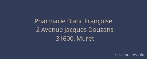 Pharmacie Blanc Françoise