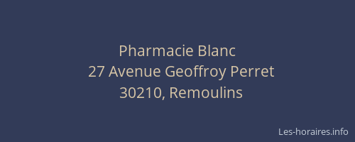 Pharmacie Blanc