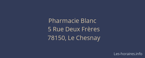 Pharmacie Blanc