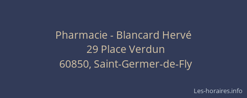 Pharmacie - Blancard Hervé