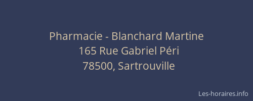 Pharmacie - Blanchard Martine