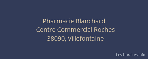Pharmacie Blanchard