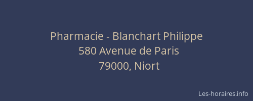Pharmacie - Blanchart Philippe