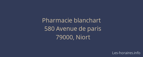 Pharmacie blanchart
