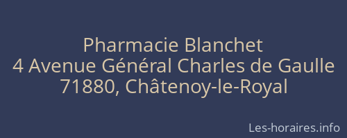Pharmacie Blanchet