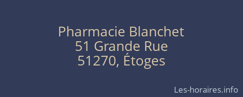Pharmacie Blanchet