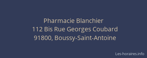 Pharmacie Blanchier