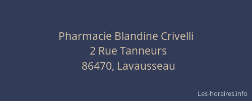 Pharmacie Blandine Crivelli