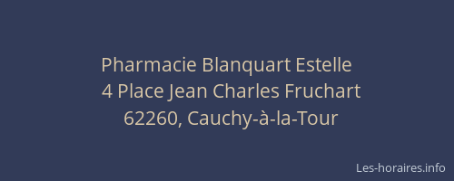 Pharmacie Blanquart Estelle