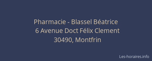 Pharmacie - Blassel Béatrice