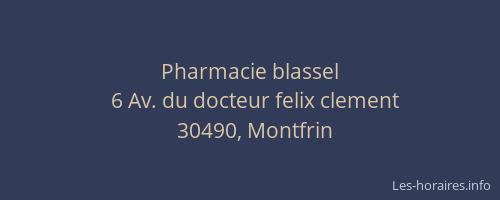 Pharmacie blassel