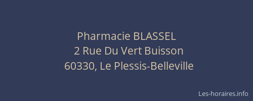 Pharmacie BLASSEL