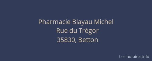 Pharmacie Blayau Michel
