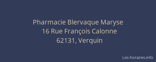 Pharmacie Blervaque Maryse