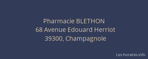 Pharmacie BLETHON