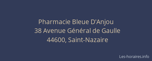 Pharmacie Bleue D'Anjou
