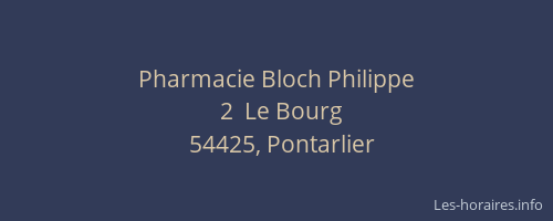 Pharmacie Bloch Philippe