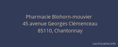 Pharmacie Blohorn-mouvier
