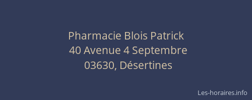 Pharmacie Blois Patrick